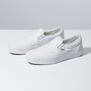 Vans Bayan Kaykay Ayakkabısı Slip-On Platform Beyaz | 42032-479